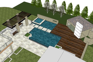 Modern Pool Design Backyard