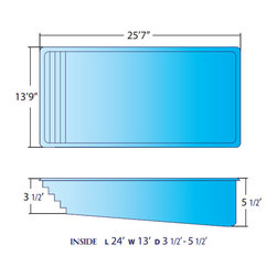 Caribbean by Alaglas - Medium Fiberglass Pool - Outdoor Products