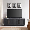 Tillman Rectangular TV Stand for TV's up to 80 in Charcoal Gray