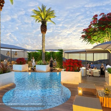 Fantastic Outdoor Pool Ideas, 3D Visualization, 3D Rendering, 3D Graphic