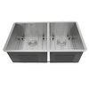 Nantucket ZR3219-OS-16 32" 55/45 Offset Double bowl Stainless Steel Kitchen Sin
