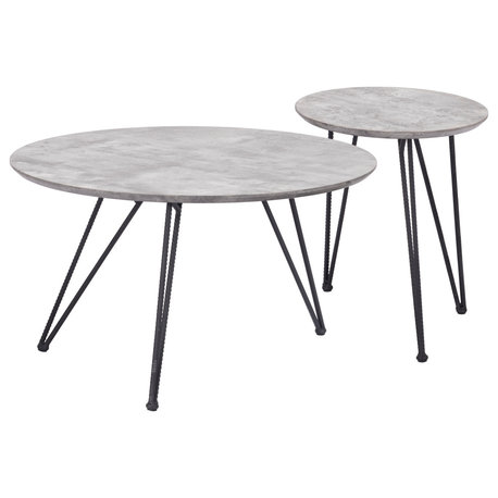 Kerris Coffee Table Set Gray and Black