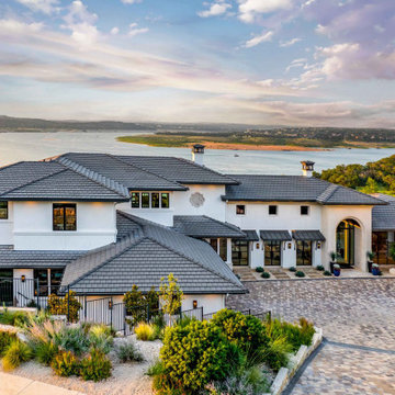 Modern Mediterranean Home with Panoramic Lake Travis Views