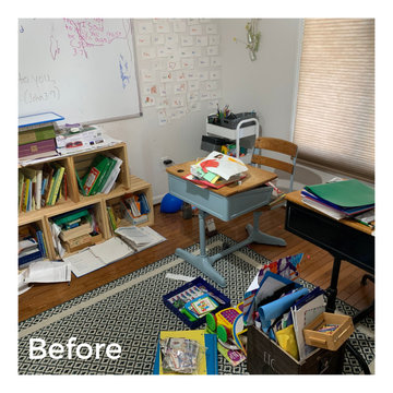 Home School Classroom Before Organizing