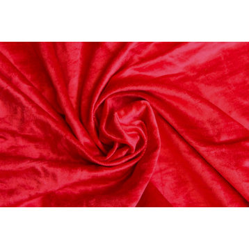 Red Cotton Velvet By The Yard, 54" Wide Velvet, Upholstery Fabric Fabric