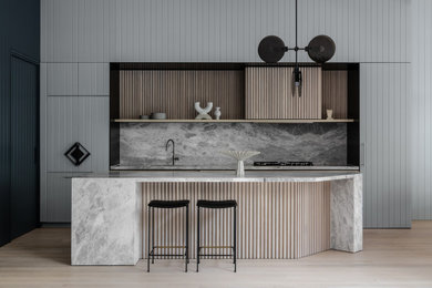 Photo of a contemporary kitchen in Melbourne.