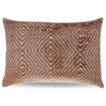 Canvello Brown Pillow for Couch With Down insert, 16"x24"