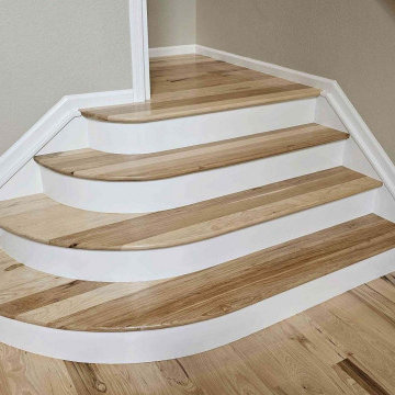 Curved wood stairs