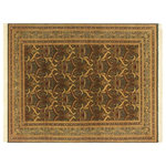 Bareens Designer Rugs - Turkish Knotted Istanbul Kenny Black/Green Wool Rug - 5'0'' x 6'5'' - Designed with a mesmerizing intricate traditional motif this glorious hand knotted rug is a masterpiece that will fill any space with sophistication and grace. An exhilarating color pallet with an elaborate design, this masterpiece features luxurious hand spun wool with all vegetable dyes to add comfort and style to your decor. The design, color and beautiful chromatic composition with a sheen in traditional and transitional designs, exude beauty, elegance and quality make this rug a masterpiece of its own.