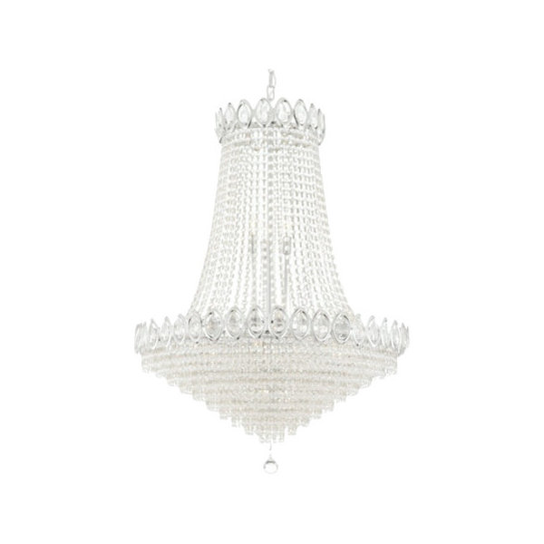 Crystal Chandelier with Large Black Shade & Pink Crystal Stars Crystal Chandelier with Large Black Shade & Pink Crystal Stars