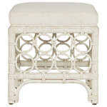 Universal Furniture - Universal Furniture Getaway Coastal Living Rattan Stool - Add a dash of charm and coziness to spaces with the Rattan Stool, featuring circular textured accents and an upholstered seat for added comfort.