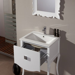 Fresca Platinum Viena Glossy White 24" Bathroom Vanity - Bathroom Vanities And Sink Consoles