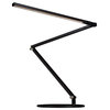 Z-Bar Desk Lamp With Base, Cool Light, Metallic Black