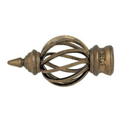 Kirsch Wrought Iron Bird Cage Finial - Curtain Rods