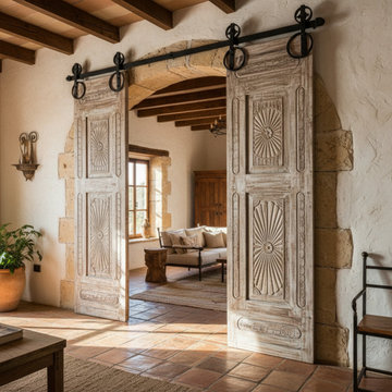 Color-Drenched Doors and Pattern-Driven Spaces