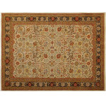 Bareens Designer Rugs - Turkish Knotted Istanbul Kathie Gray/Brown Wool Rug - 8'10'' x 11'7'' - Designed with a mesmerizing intricate traditional motif this glorious hand knotted rug is a masterpiece that will fill any space with sophistication and grace. An exhilarating color pallet with an elaborate design, this masterpiece features luxurious hand spun wool with all vegetable dyes to add comfort and style to your decor. The design, color and beautiful chromatic composition with a sheen in traditional and transitional designs, exude beauty, elegance and quality make this rug a masterpiece of its own.