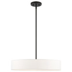 Livex Lighting - Livex Lighting 46924-04 Venlo - 22" Four Light Pendant - No. of Rods: 3  Canopy IncludedVenlo 22" Four Light Black/Brushed NickelUL: Suitable for damp locations Energy Star Qualified: n/a ADA Certified: n/a  *Number of Lights: Lamp: 4-*Wattage:40w Medium Base bulb(s) *Bulb Included:No *Bulb Type:Medium Base *Finish Type:Black/Brushed Nickel