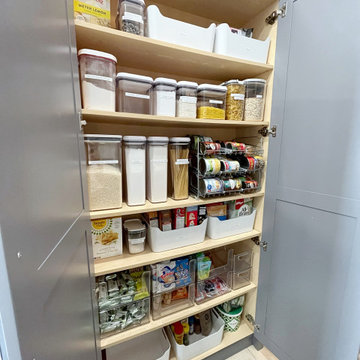 After: Perfectly Streamlined and Labeled Pantry
