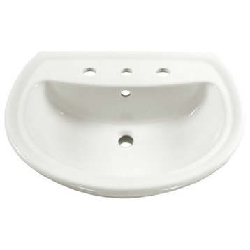American Standard 0236.008 Cadet Pedestal Sink Only - White