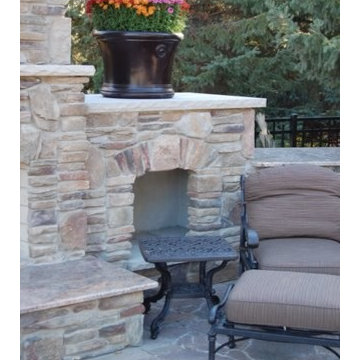 Additional view of right side of fireplace