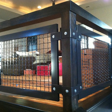 Interior - Grid Paneled Balustrades