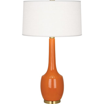 Robert Abbey Delilah 1 Light Table Lamp, Pumpkin Glazed Ceramic - PM701