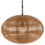 Currey & Company - Vanadis Pendant - When the elemental is a preferred feel in an interior, natural materials such as Arurog bring an extra dose of warmth. Our Vanadis Pendant is wrapped in the rattan-like reeds that we have bound to wrought iron in a satin black finish. The result is a down-to-earth globe that would be perfect in a spa setting, a lake house, a coastal condo or a boutique hotel with an Island vibe. This is one of our pieces that illustrates the skill of our talented artisans who work with a wide array of materials.