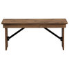 Beautiful Rustic Solid Pine Folding Farm Bench