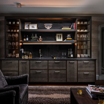 Crocodile Leather Dark Wet Bar