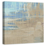 DDCG - "Sea View" Canvas Wall Art, 30"x30" - This 30x30 premium gallery wrapped canvas features a stylized contemprary look of a shore line. The wall art is printed on professional grade tightly woven canvas with a durable construction, finished backing, and is built ready to hang. The result is a remarkable piece of wall art that will add elegance and style to any room.