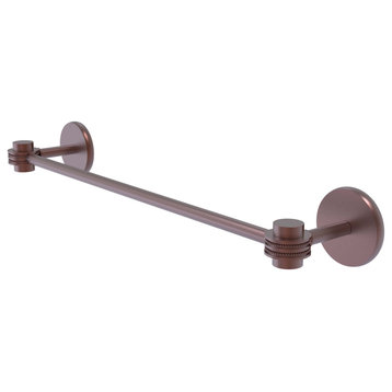 Satellite Orbit One 24" Towel Bar With Dotted Accents, Antique Copper