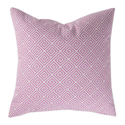Caitlin Wilson Bright Berry Greek Key Pillow - Decorative Pillows