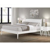 Camaflexi Mid-Century Solid Wood Twin Panel Bed in White