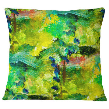Africa Green Texture Abstract Throw Pillow, 18"x18"