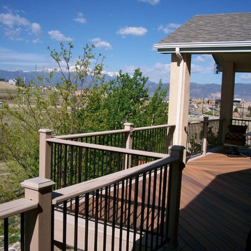 Composite Deck with Herringbone Pattern
