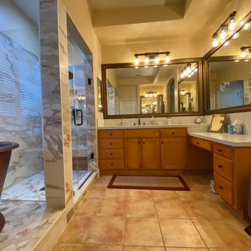 Glamorous Chic Copper Tone Bathroom