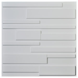 19.7"x19.7" Decorative Plastic 3D Wall Panels Textured 3D Wall Covering, F-10032