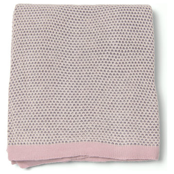 Woven Honeycomb Throw, Pink