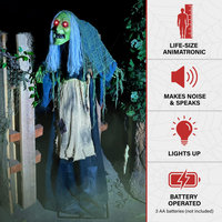 Lifesize Animatronic Witch, Lights and Sound
