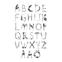 ABC for the Swedish Bee, Black - Wallpaper