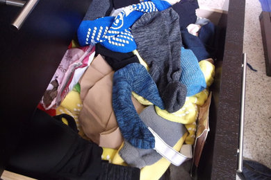 Before organizing - sock drawer