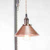 Industrial Floor Lamp, Edison Bulb, Aged Copper Shade