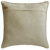 Gray Cotton and Linen Beaded Printed 20"x20" Throw Pillow Cover, Rada