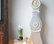 Distressed Grey Wood Grandfather Style Wall Clock