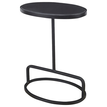 Uttermost Jessenia Black Marble Accent Table 25207