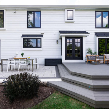 Stone Patio + Deck + Outdoor Kitchen = ❤
