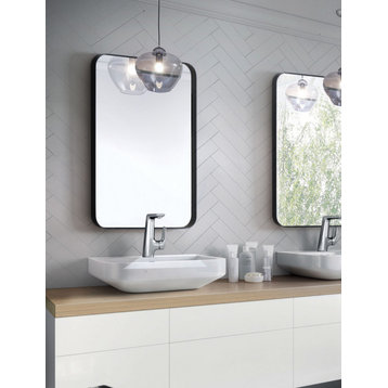 Decorative Mirror, Black, 22x30