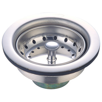 Stainless Steel Duo Basket Strainer, Polished Chrome