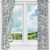 Victoria Park Toile Panel Pair Curtains With Tiebacks, Blue, 68"x63"