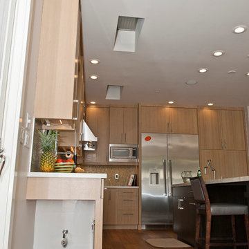 Kitchen with specialized dog water bowl